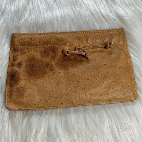 Carlos Falchi Vintage Tan Leather Patchwork Clutch - Picture 6 of 6